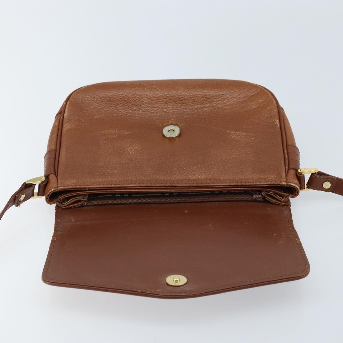 Burberry Flap Shoulder Bag Leather, BROWN, LEATHER, Shoulder bag