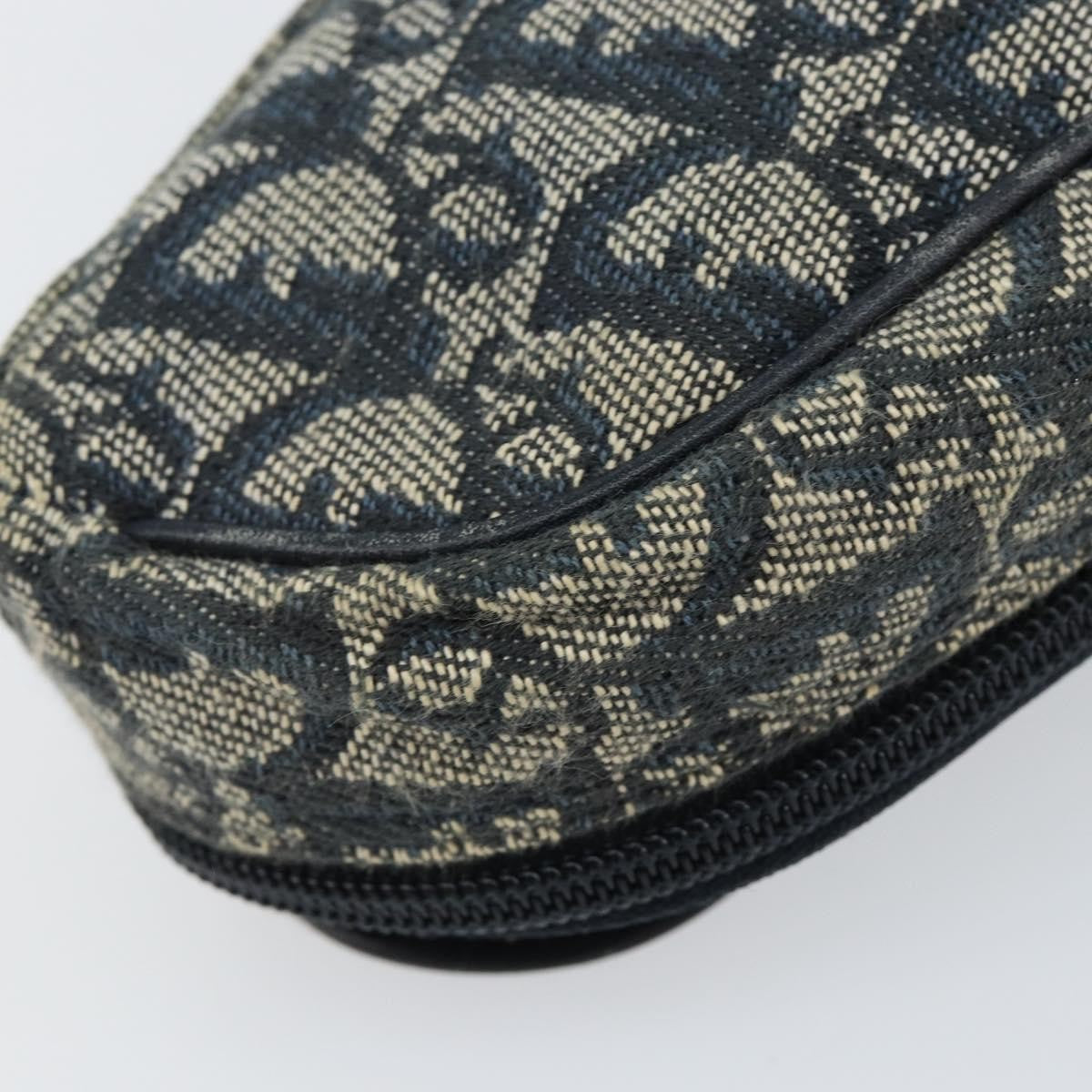 Christian Dior Vintage Saddle Coin Purse Diorissimo Canvas, BLUE, CANVAS, Clutche & pouche