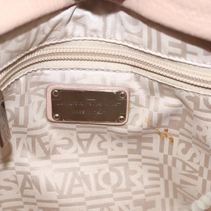 Salvatore Ferragamo Gancini handbag Leather, PINK, LEATHER, Handbag
