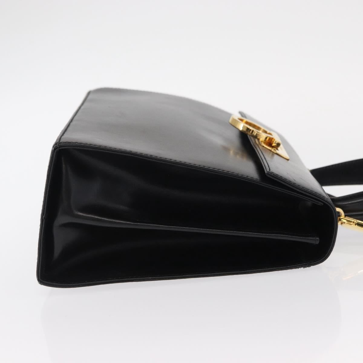 Salvatore Ferragamo Convertible Top Handle Bag Leather, BLACK, LEATHER, Handbag