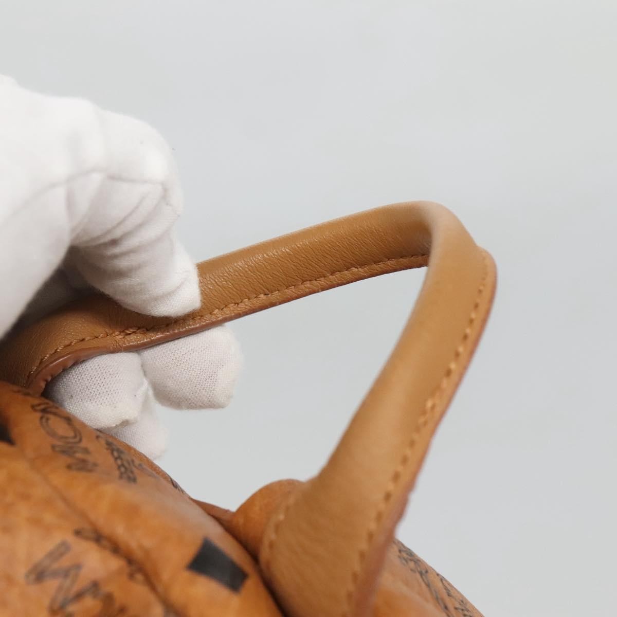 MCM Vicetos Logo PVC Cuir, BROWN, CANVAS, Backpack