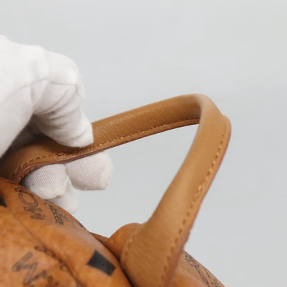 MCM Vicetos Logo PVC Cuir, BROWN, CANVAS, Backpack