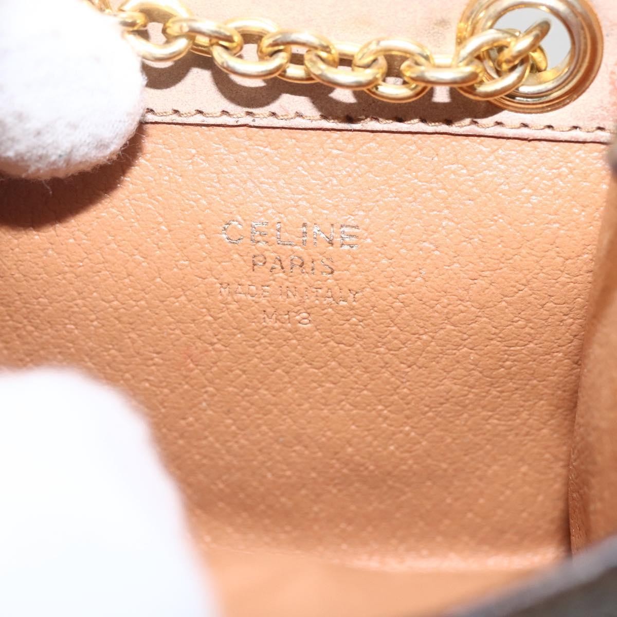Celine Vintage Macadam Shoulder Bag Canvas and Leather, BROWN, CANVAS, Shoulder bag