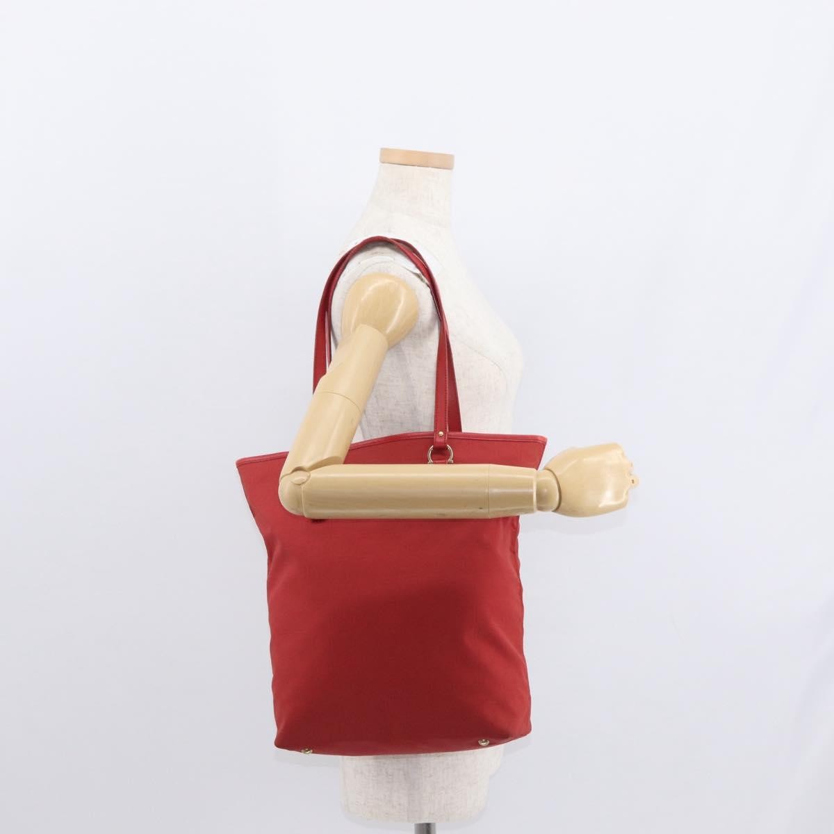 Salvatore Ferragamo Gancini handbag Nylon, RED, NYLON, Handbag