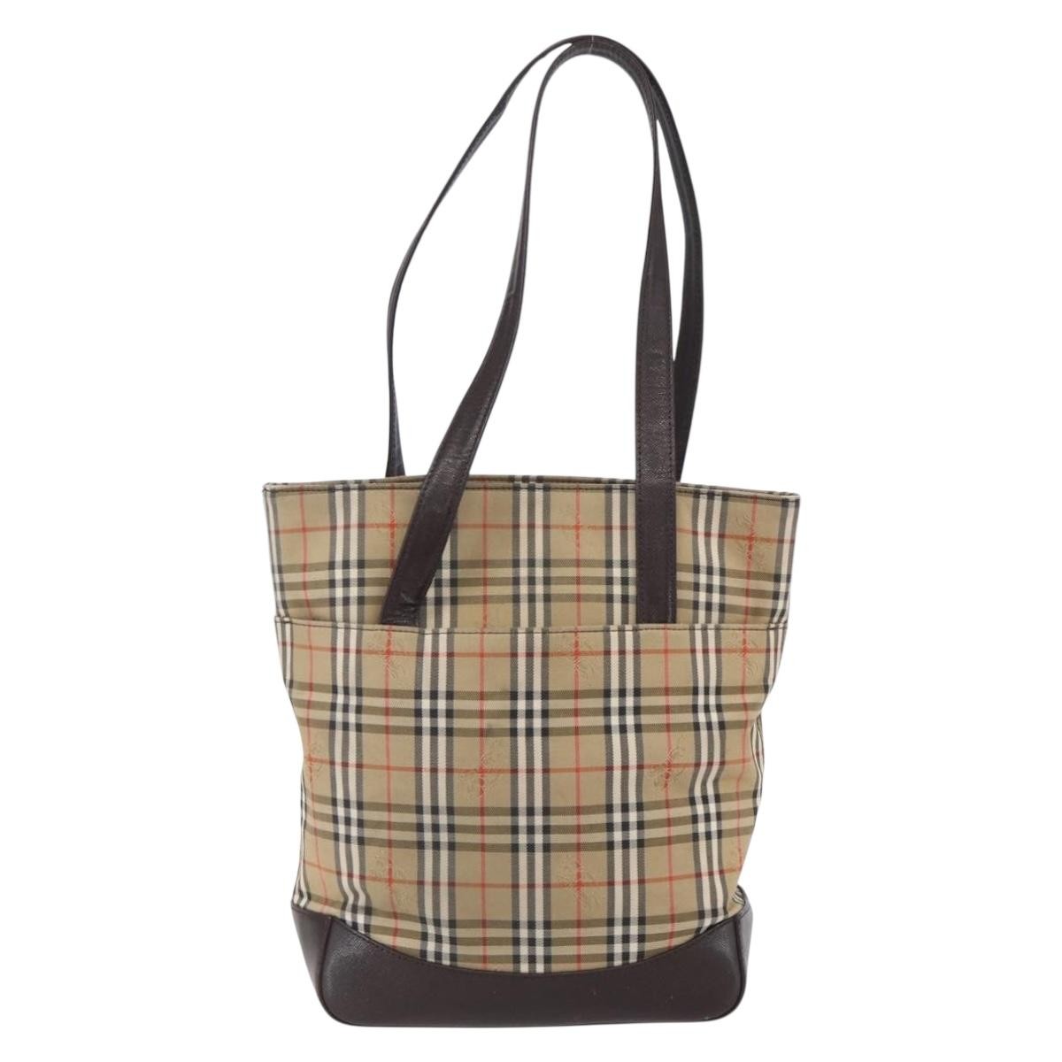 Burberry Vintage tote bag Canvas, BEIGE, CANVAS, Tote bag