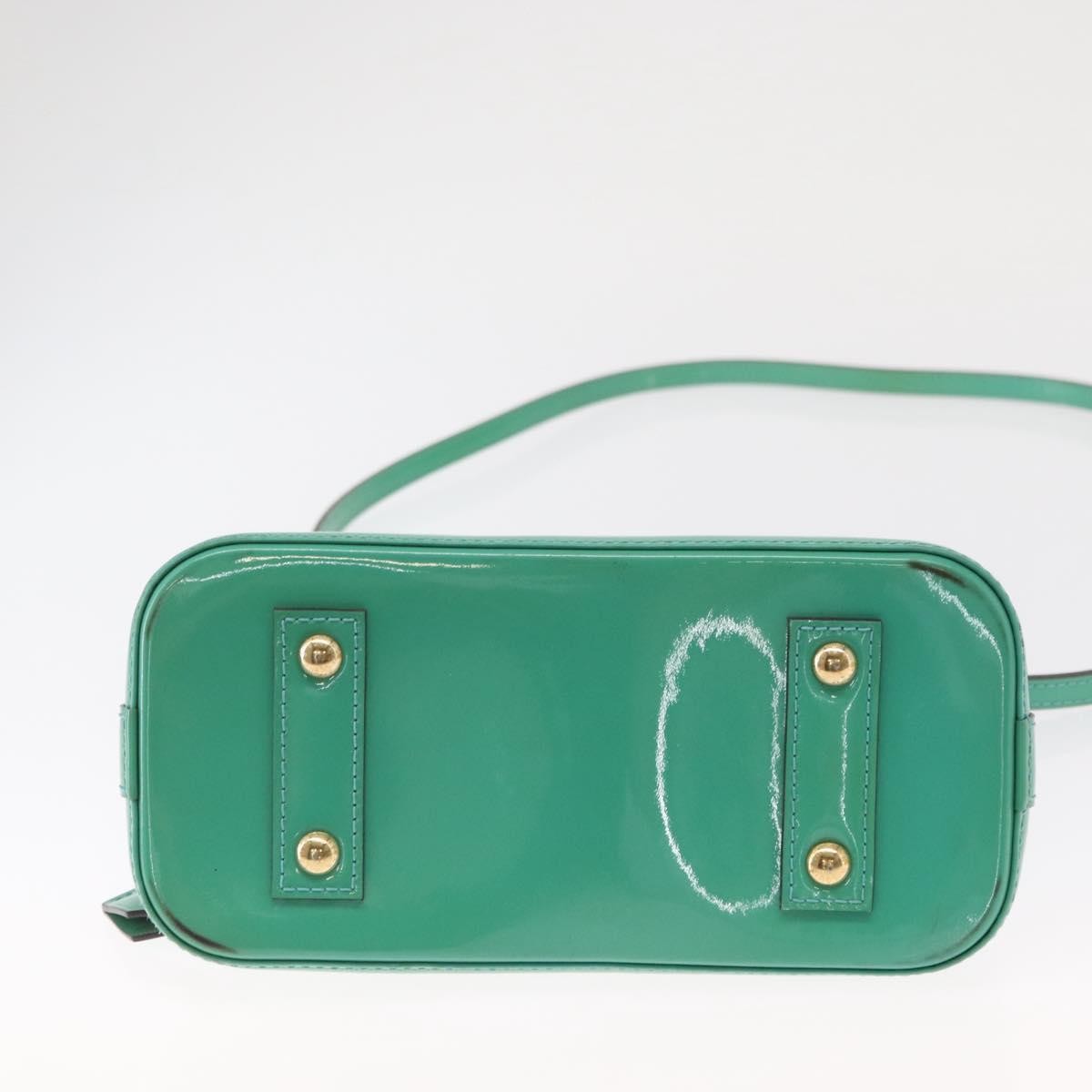 Louis Vuitton Alma Handbag Monogram Vernis, BLUE, PATENT_LEATHER, Handbag