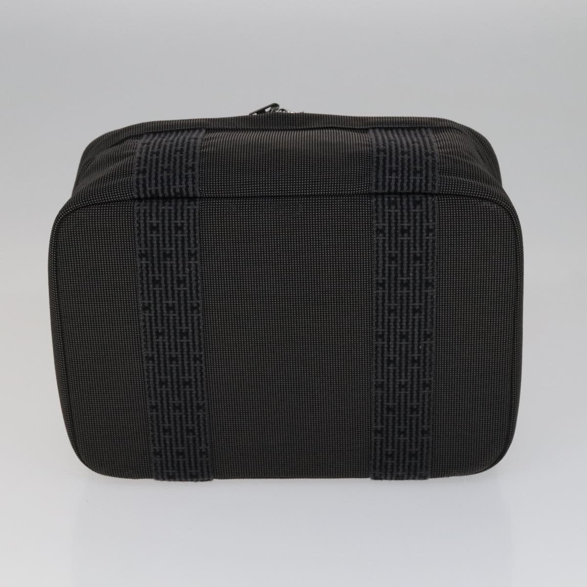 Hermes Vanity Herline Pouch Canvas, GRAY, CANVAS, Clutche & pouche