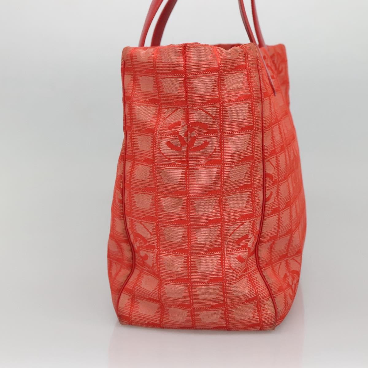 Chanel Travel Line Tote Nylon, RED, NYLON, Tote bag