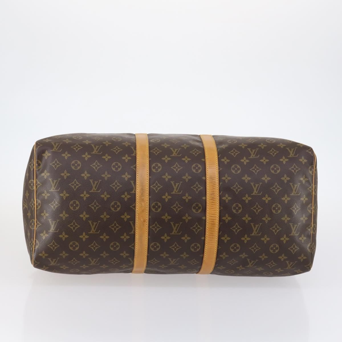 Louis Vuitton Keepall Bag Monogram Canvas, BROWN, CANVAS, Travel bag