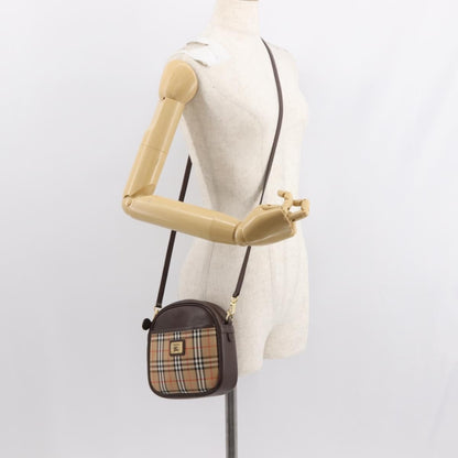 Burberry Nova check Shoulder bag Canvas, BEIGE, CANVAS, Shoulder bag