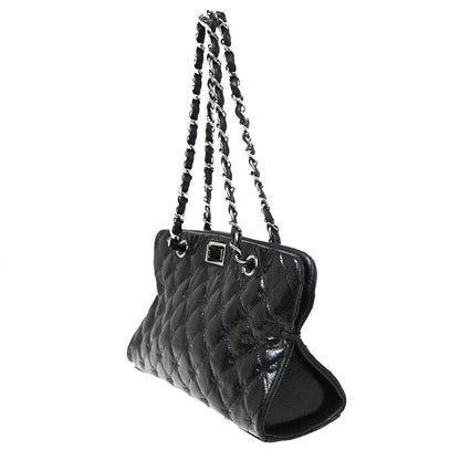 Chanel Reissue 2.55 Tote Quilted Calfskin, BLACK, PATENT_LEATHER, Shoulder bag