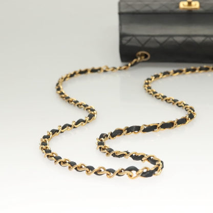 Chanel Vintage Trapezoid CC Flap Bag Leather, BLACK, LEATHER, Shoulder bag