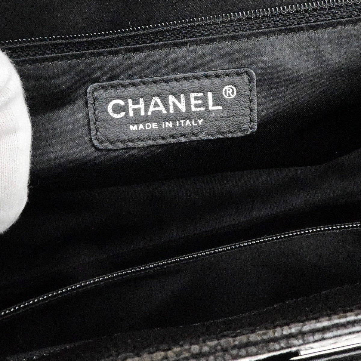 Chanel Reissue 2.55 Tote Quilted Patent, BLACK, PATENT_LEATHER, Tote bag