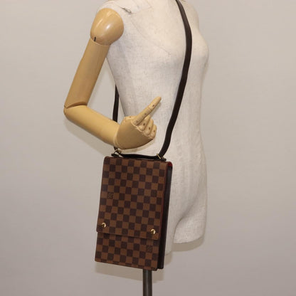 Louis Vuitton Portobello Messenger Damier, Brown, Canvas, Shoulder Bag