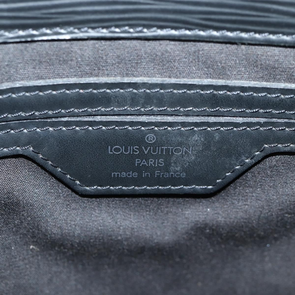 Louis Vuitton Sac Plat Bag Epi Leather, BLACK, LEATHER, Handbag