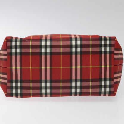 Burberry Nova Check Handbag Leather and Nylon, Red, Nylon, Handbag