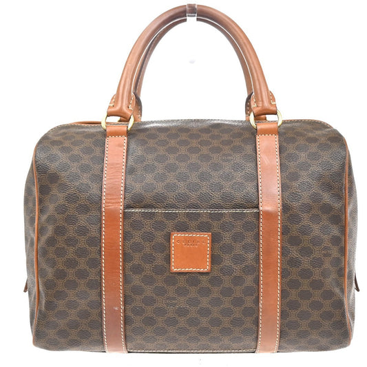 Celine Macadam Handbag Macadam with leather, BROWN, PVC, Handbag