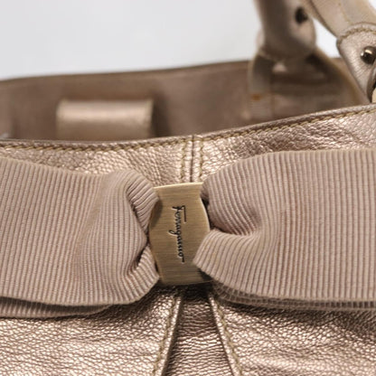Salvatore Ferragamo Vala tote Leather, BEIGE, LEATHER, Tote bag