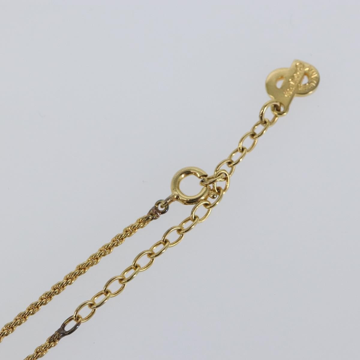 Christian Dior CD Pendant Necklace Metal, GOLD, METAL, Necklace