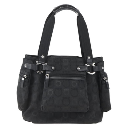 Salvatore Ferragamo Gancini Tote Nylon, Black, Nylon, Tote Bag