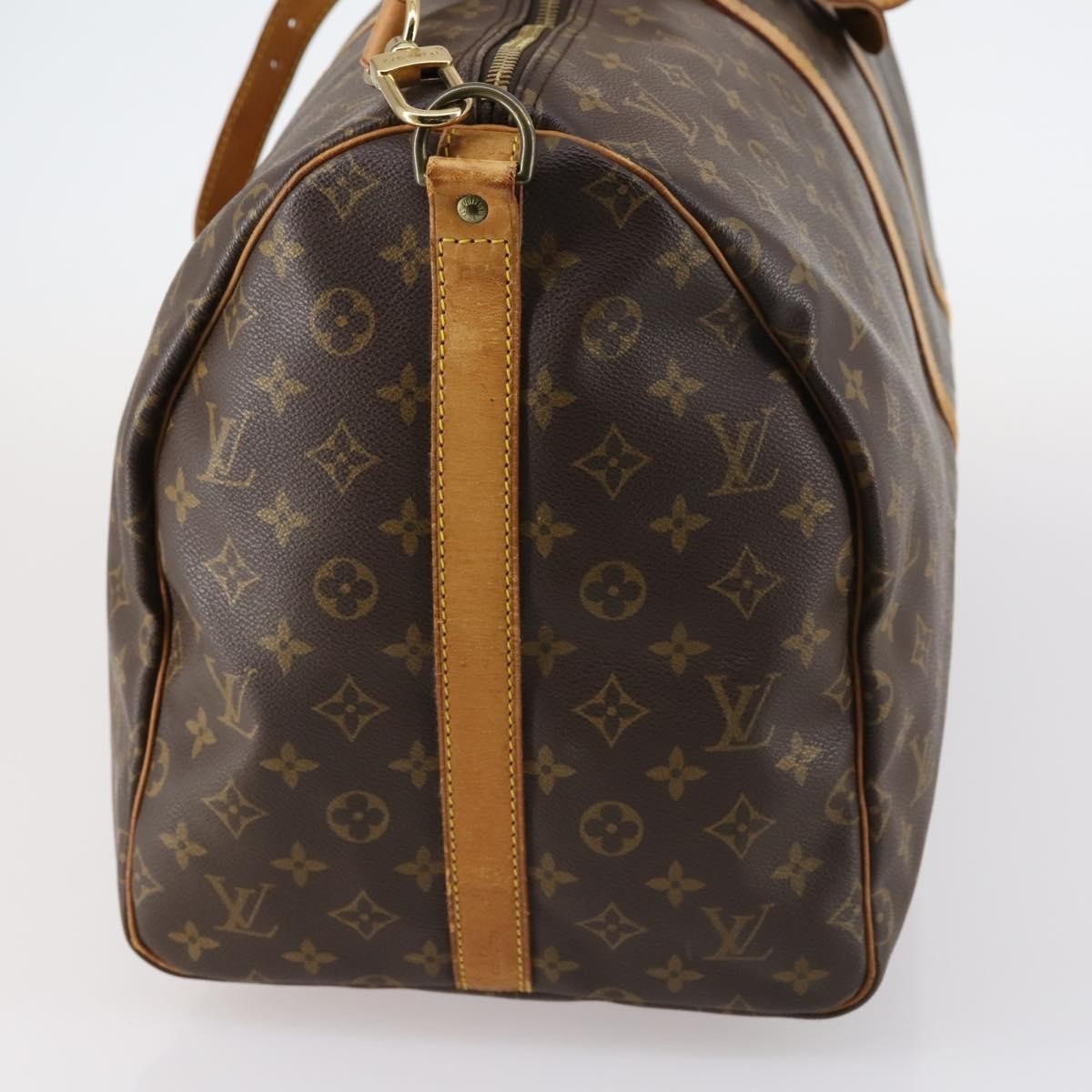 Louis Vuitton Keepall Bandouliere Bag Monogram Canvas, BROWN, CANVAS, Travel bag