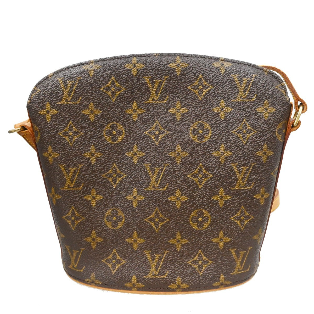 Louis Vuitton Drouot Handbag Monogram Canvas, Brown, Canvas, Shoulder Bag