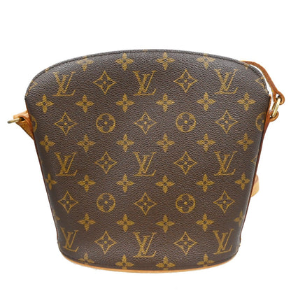 Louis Vuitton Drouot Handbag Monogram Canvas, Brown, Canvas, Shoulder Bag