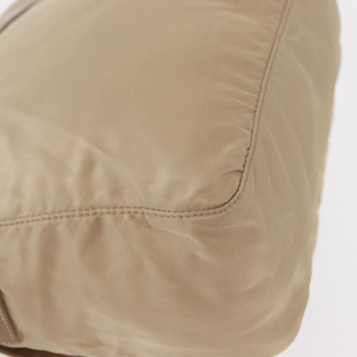 Prada Buckle Messenger Bag Tessuto, Beige, Nylon, Shoulder Bag