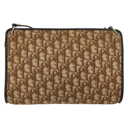 Christian Dior Vintage Trotter Shoulder Bag Canvas, BROWN, CANVAS, Shoulder bag