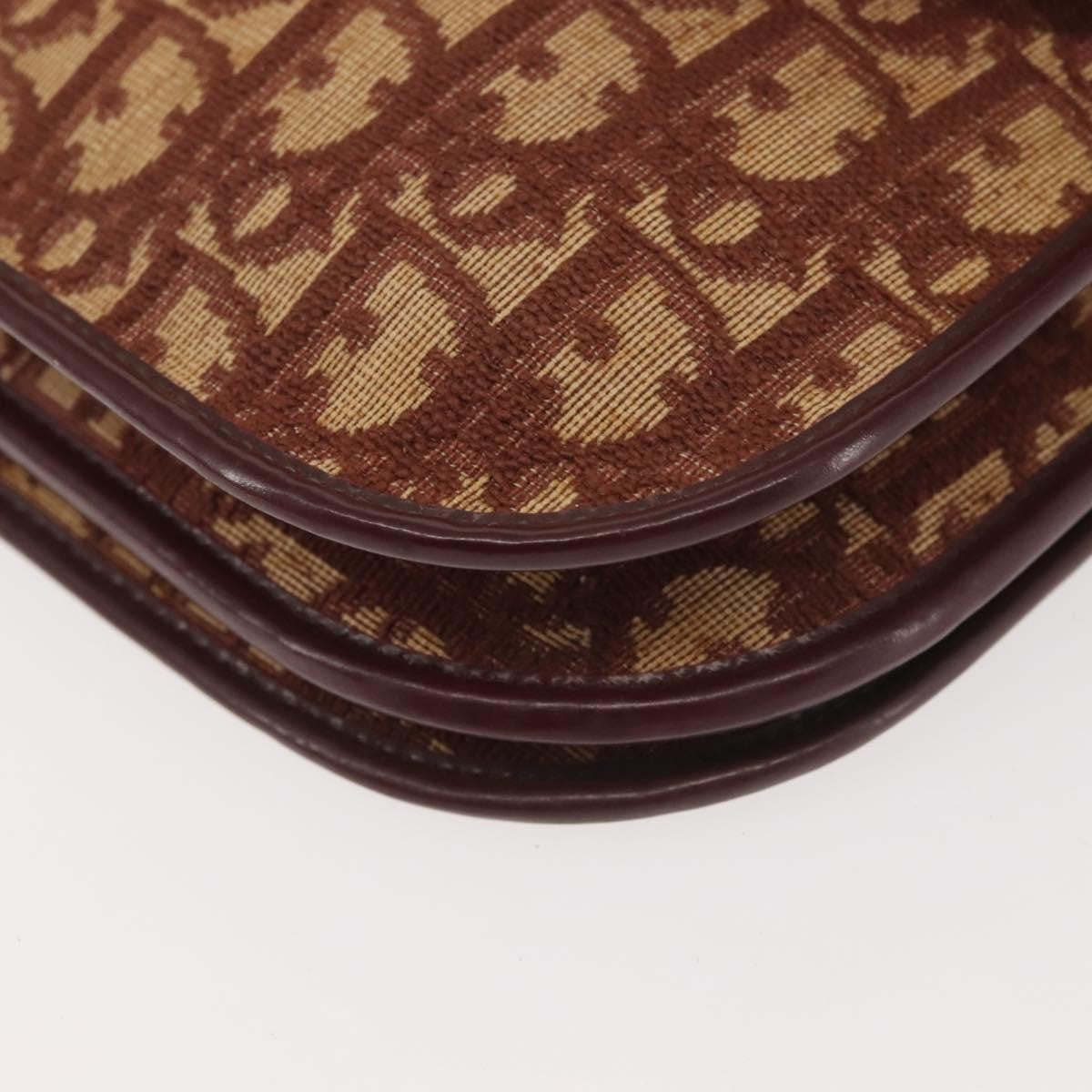 Christian Dior Vintage Trotter Flap Shoulder Bag Canvas, RED, CANVAS, Shoulder bag