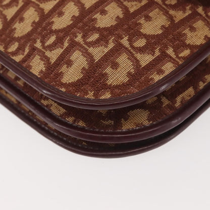 Christian Dior Vintage Trotter Flap Shoulder Bag Canvas, RED, CANVAS, Shoulder bag