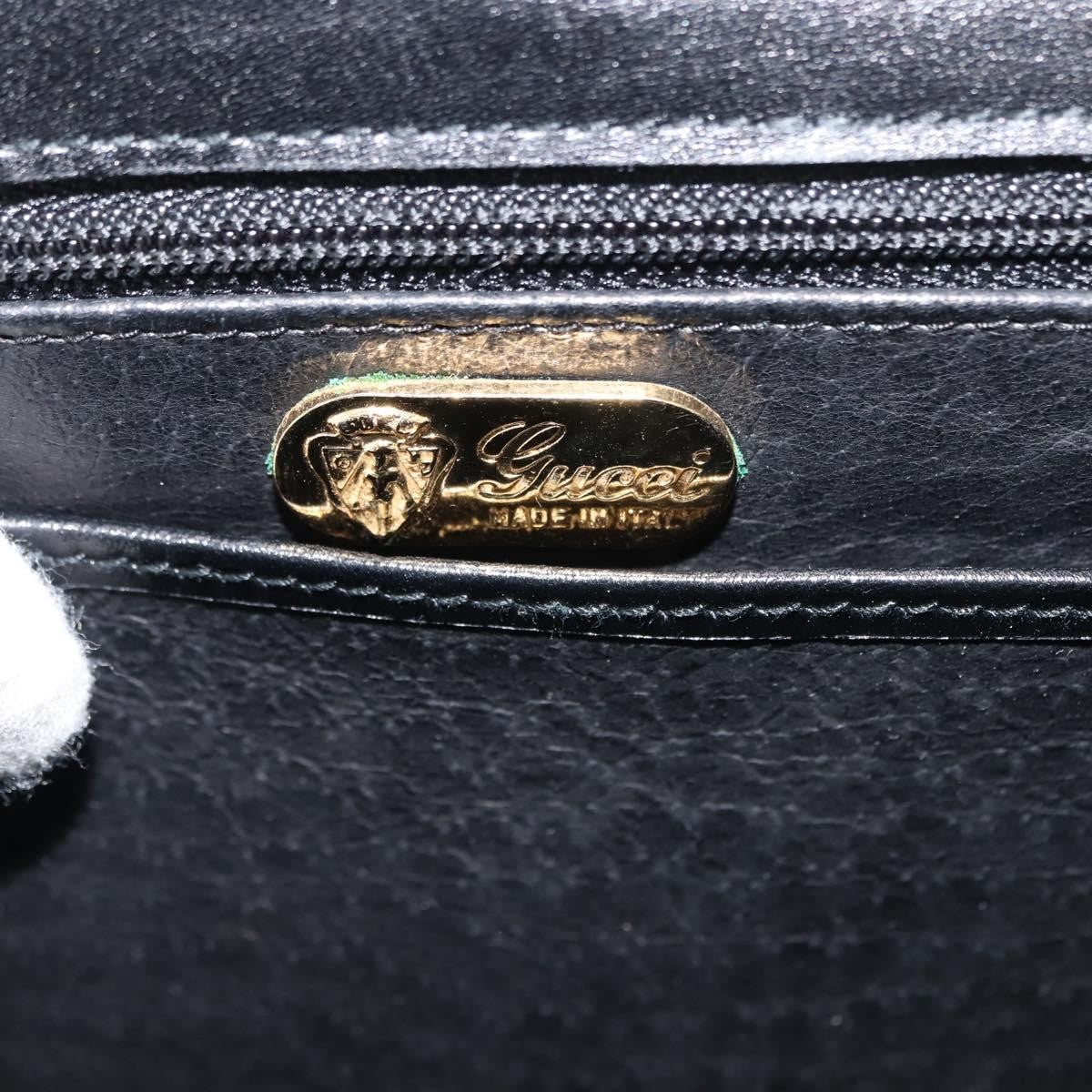 Gucci Vintage Handbag Leather, BLACK, LEATHER, Handbag