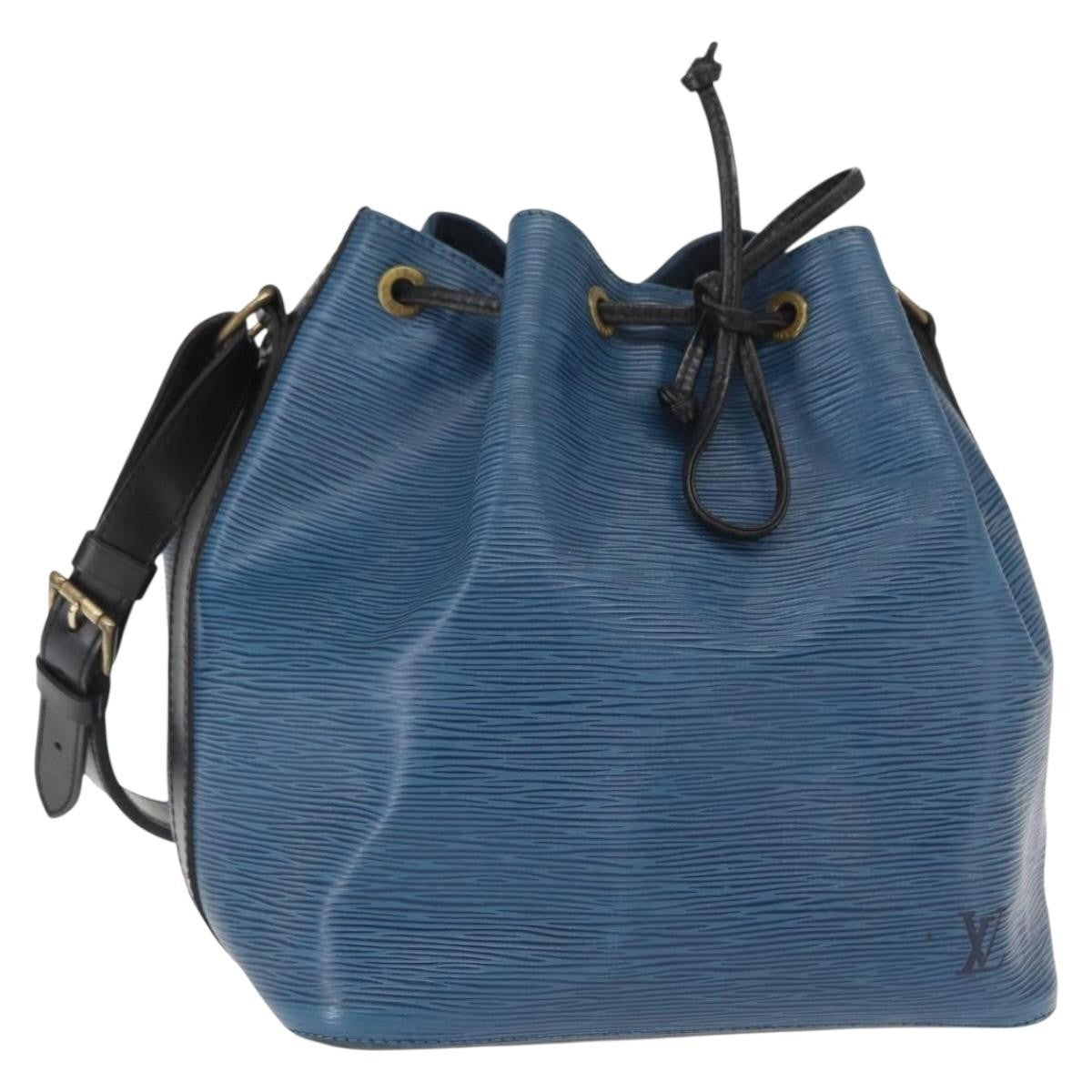 Louis Vuitton Petit Noe Handbag Epi Leather, BLACK, LEATHER, Shoulder bag