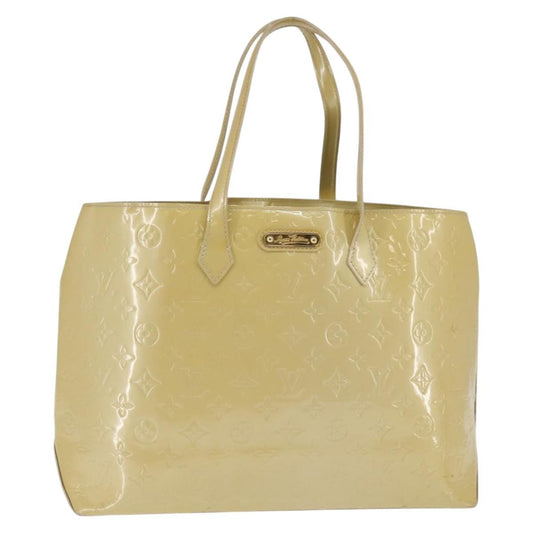 Louis Vuitton Wilshire Handbag Monogram Vernis, BEIGE, PATENT_LEATHER, Handbag