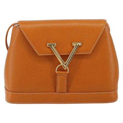 Valentino Garavani Vintage shoulder bag Leather, BROWN, LEATHER, Shoulder bag