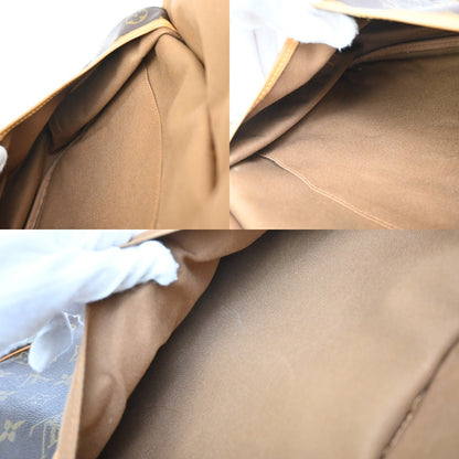 Louis Vuitton Saumur Handbag Monogram Canvas, BROWN, LEATHER, Shoulder bag