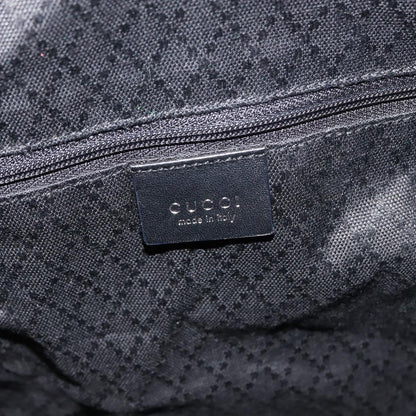 Gucci Vintage Bamboo Handle Open Hobo Nylon, BLACK, NYLON, Tote bag