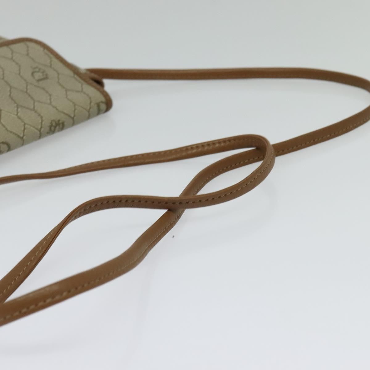 Christian Dior Vintage Honeycomb Shoulder Bag Canvas, BEIGE, CANVAS, Shoulder bag