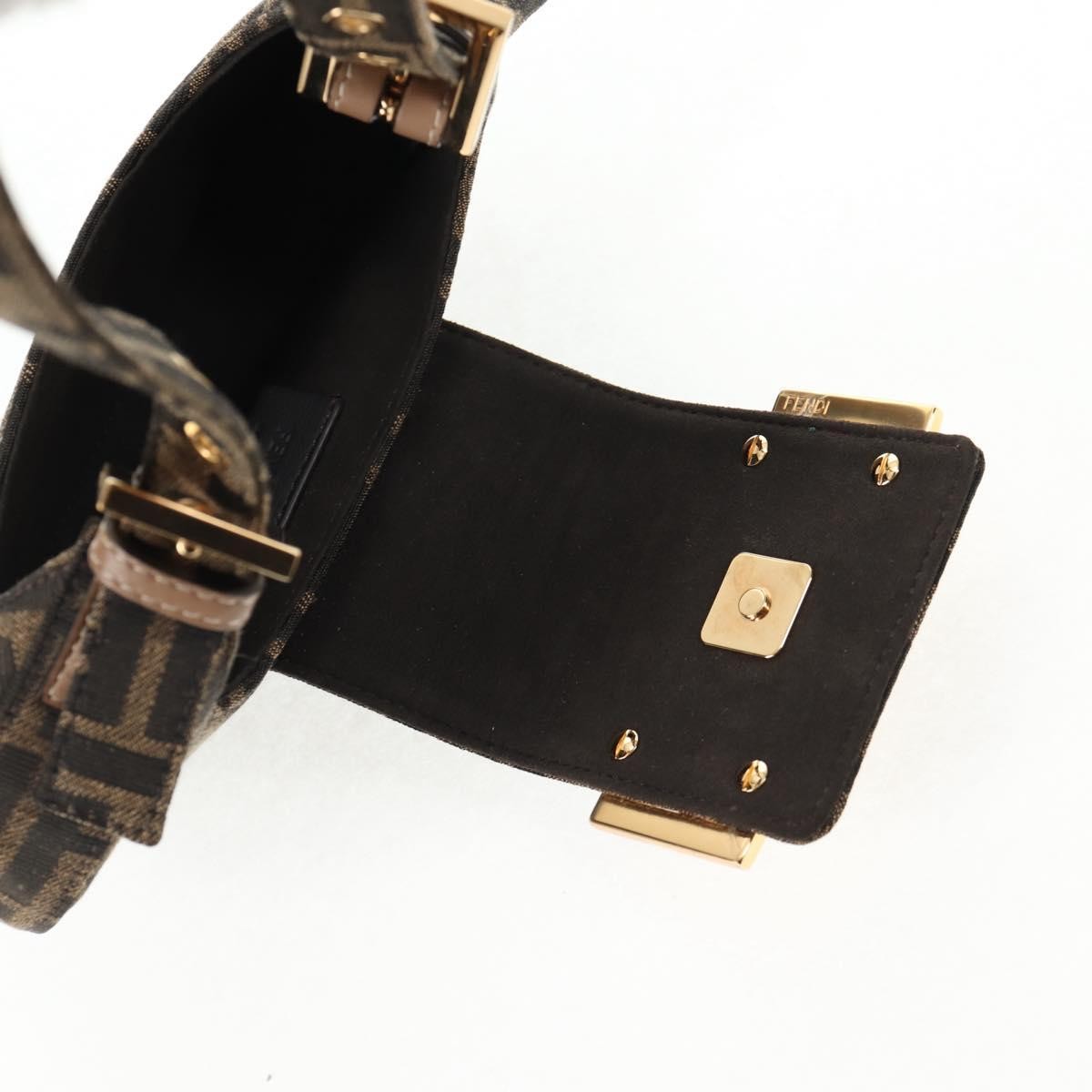 Fendi Cookie Hobo Zucca Canvas, BROWN, CANVAS, Handbag