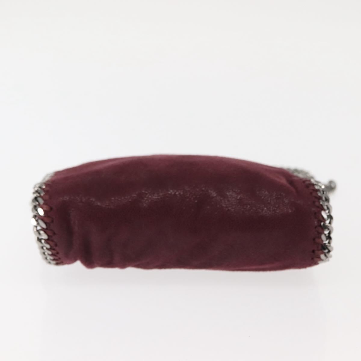 Stella McCartney Falabella Fold Over Crossbody Bag Shaggy Deer, Burgundy, Polyester, Shoulder Bag