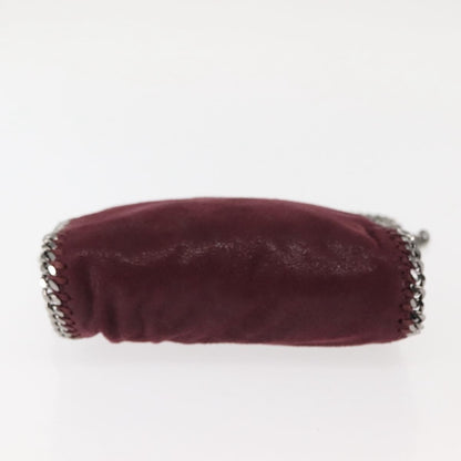 Stella McCartney Falabella Fold Over Crossbody Bag Shaggy Deer, Burgundy, Polyester, Shoulder Bag