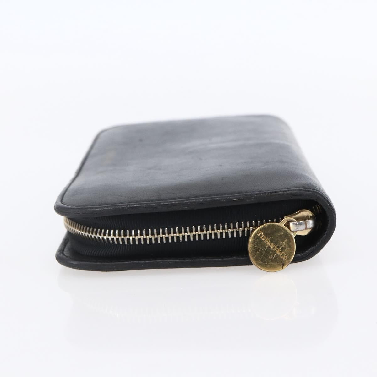 Tiffany & Co. Zip Around Wallet Leather, BLACK, LEATHER, Wallets