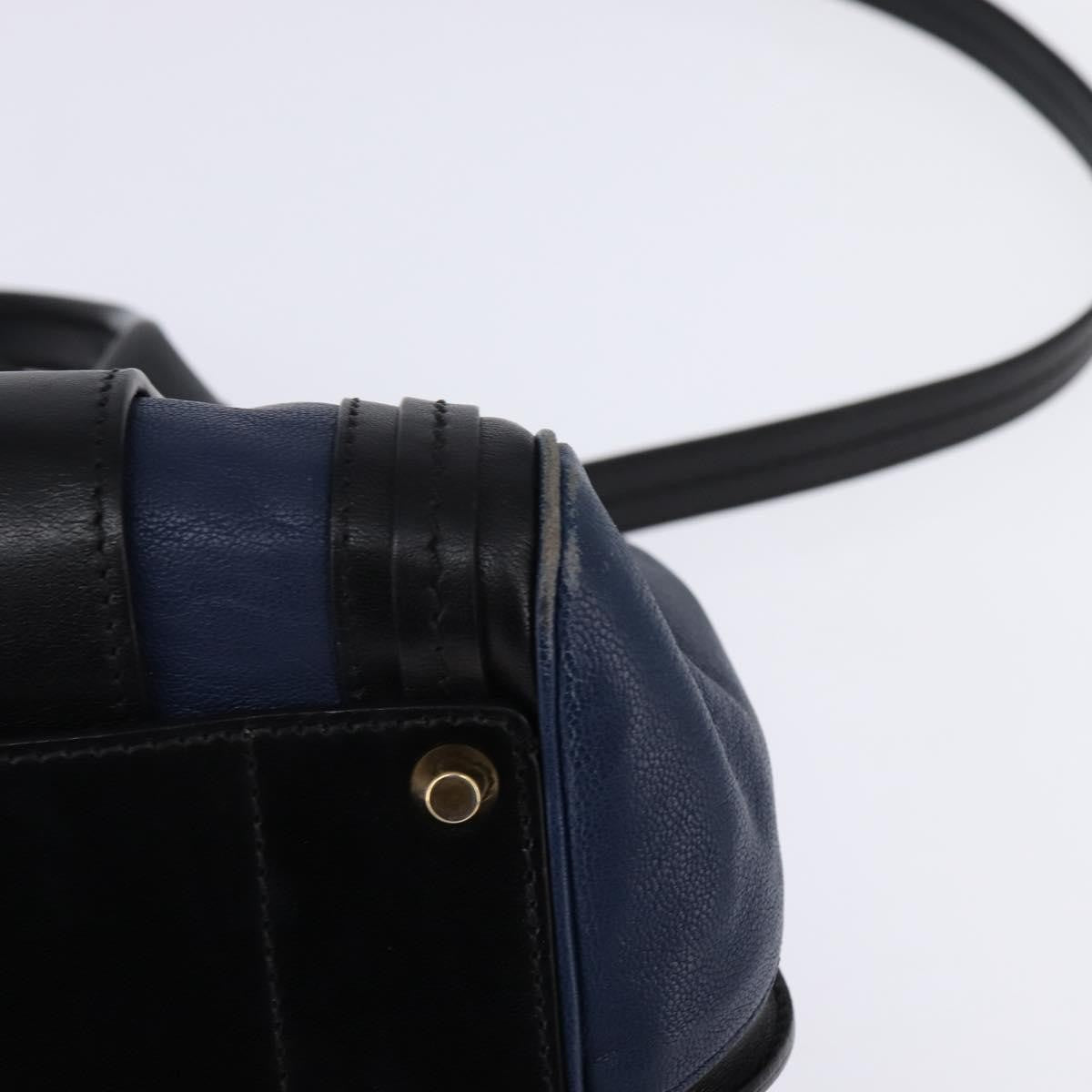 Chloe Alice Satchel Leather, NAVY, LEATHER, Handbag