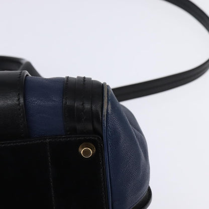 Chloe Alice Satchel Leather, NAVY, LEATHER, Handbag