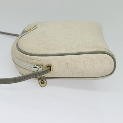 Christian Dior Vintage Honeycomb Shoulder Bag Canvas, WHITE, CANVAS, Shoulder bag