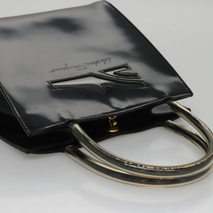 Salvatore Ferragamo Shopper Tote Patent Leather, BLACK, PATENT_LEATHER, Tote bag