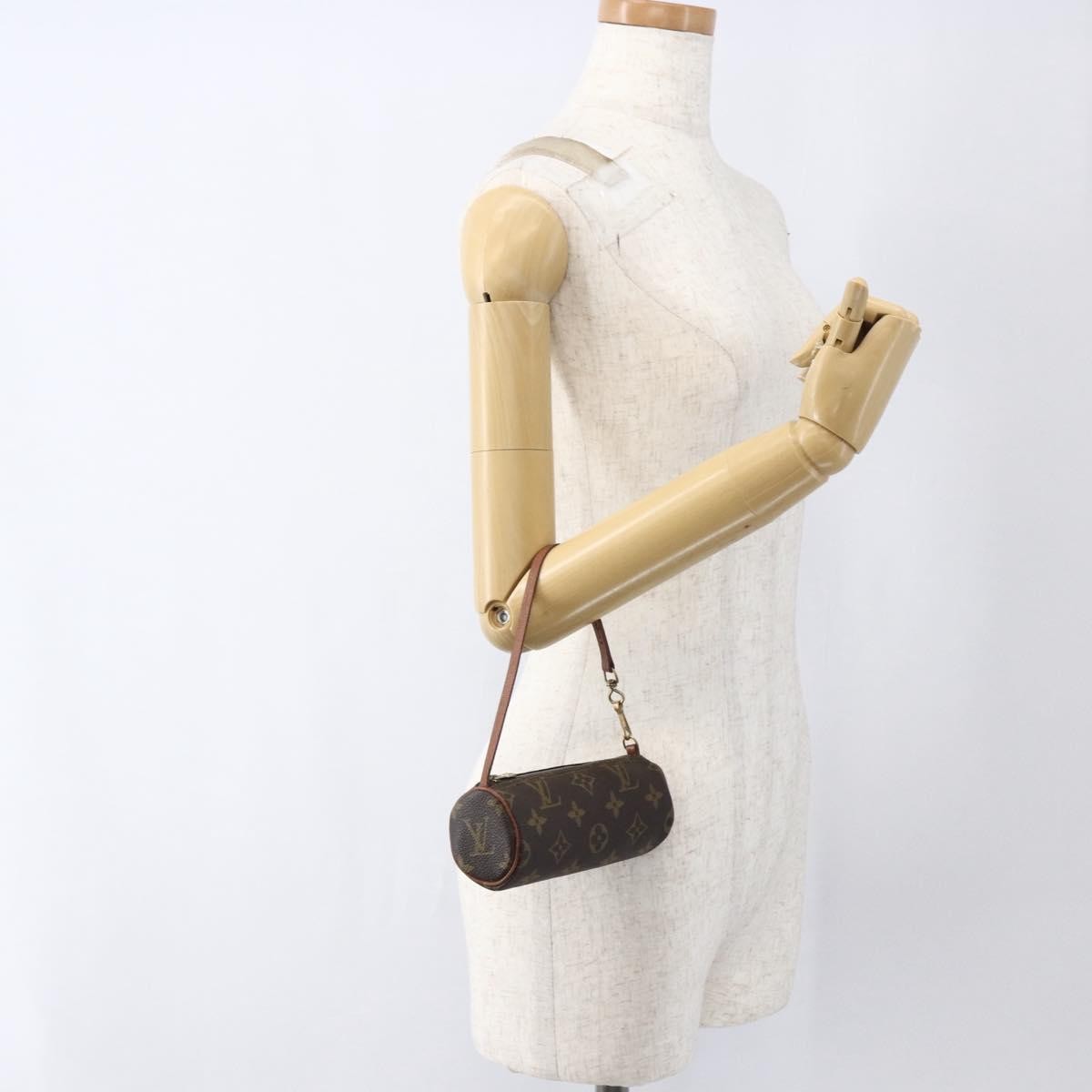 Louis Vuitton Papillon Pochette Monogram Canvas, BROWN, CANVAS, Clutche & pouche
