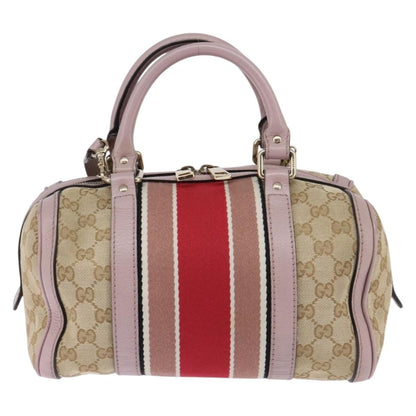 Gucci Vintage Web Boston Bag GG Canvas, BEIGE, CANVAS, Travel bag