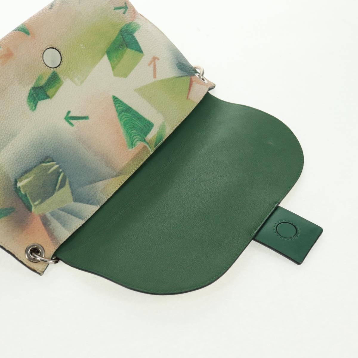 Loewe Avenue Crossbody Leather, GREEN, LEATHER, Shoulder bag