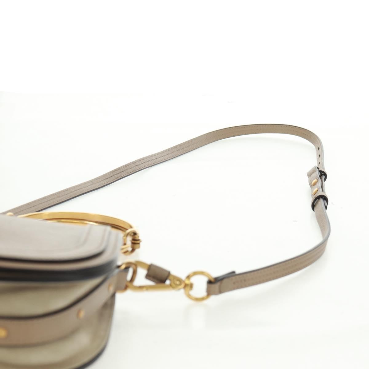 Chloe Nile Crossbody Bag Leather, BEIGE, LEATHER, Shoulder bag